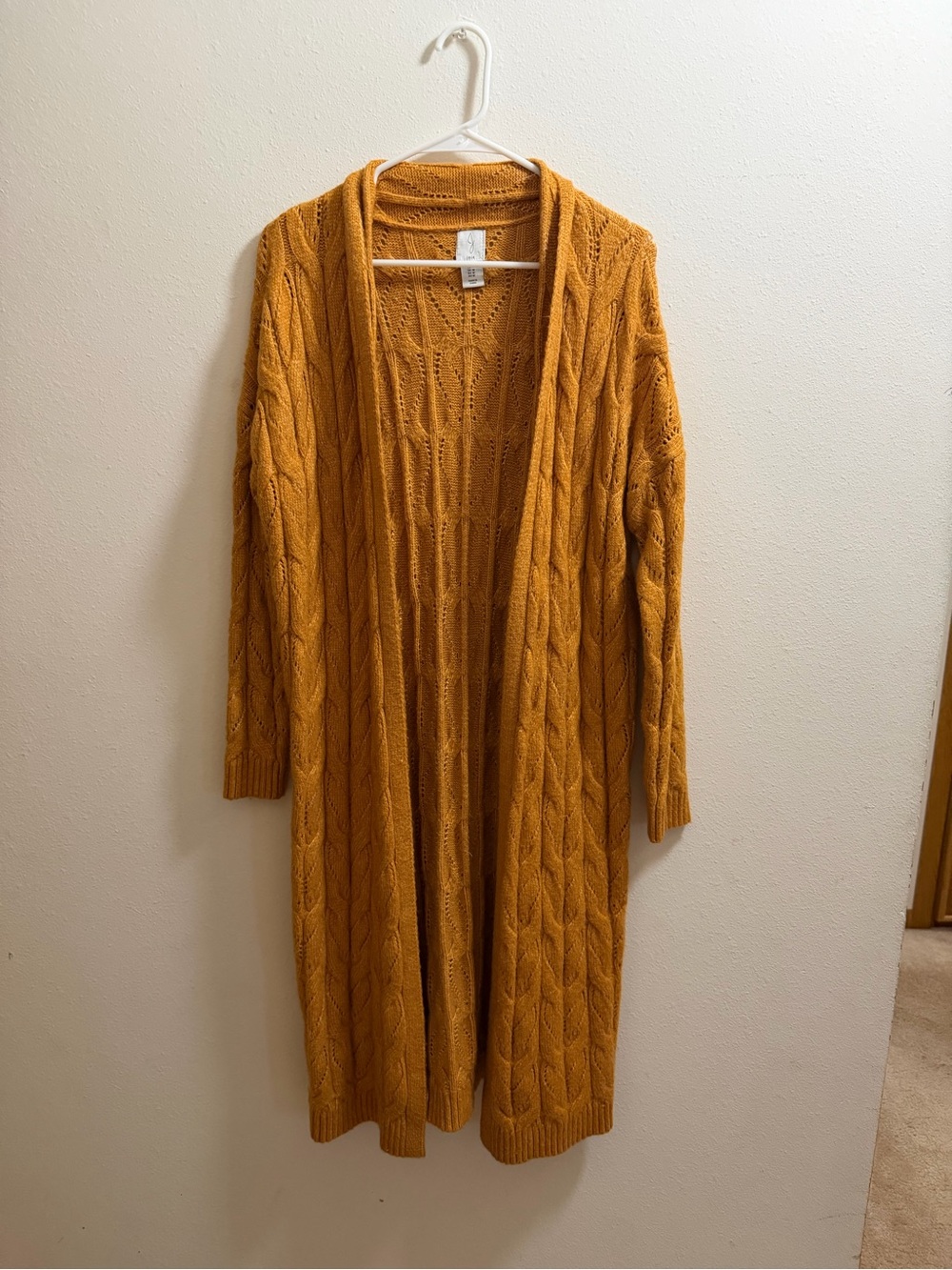 Joie Long Open-Front Cable Knit Cardigan